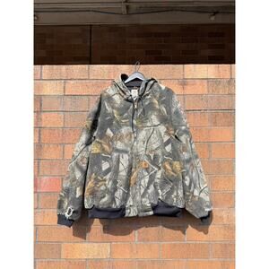 2006 Carhartt Realtree Camo Hooded Active Jacket Y2K Vintage J144 CMO Detroit